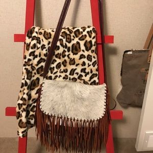 Real cowhide cross body pocket book handmade